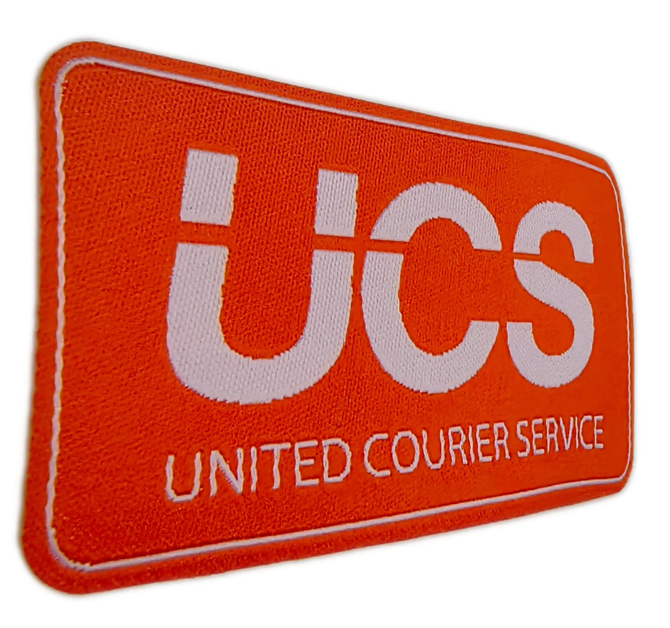 "UCS United Courier Service" Woven Display Sample Patch-Left Side