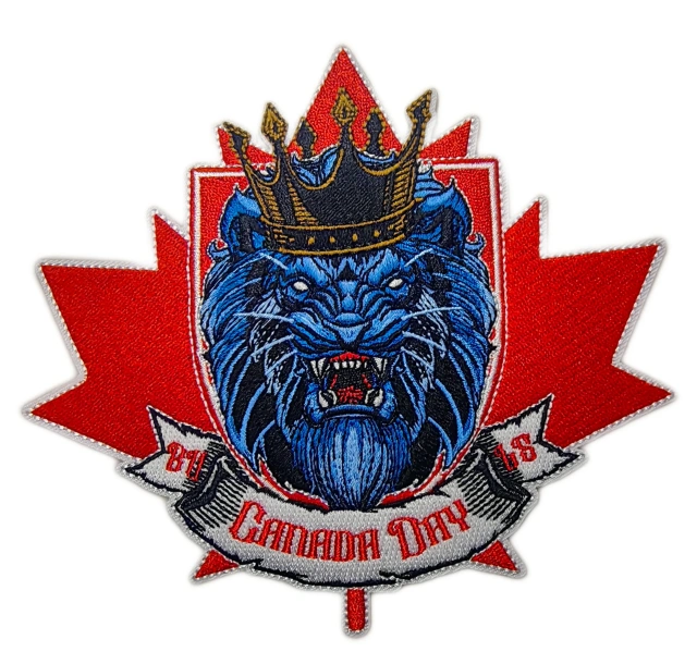 "Canada Day 2018" Lion Mascot Patch-Front Side