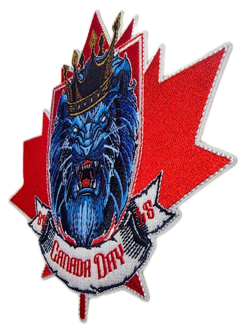 "Canada Day 2018" Lion Mascot Patch-Right Side