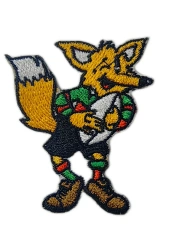 "Rugby Fox" Sports Mascot Patch-Front Side