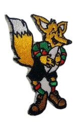 "Rugby Fox" Sports Mascot Patch-Left Side