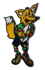 "Rugby Fox" Sports Mascot Patch-Right Side