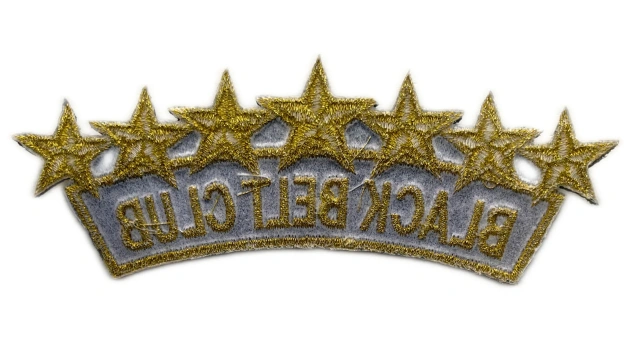 Black Belt Club Custom Rank Achievement Patch-Back Side
