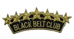 Black Belt Club Custom Rank Achievement Patch-Front Side