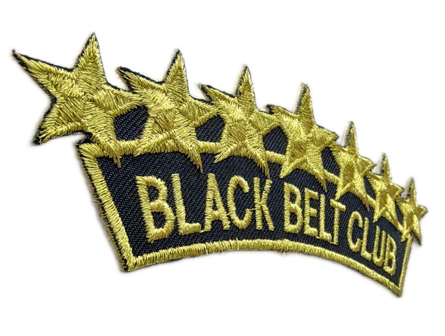 Black Belt Club Custom Rank Achievement Patch-Left Side