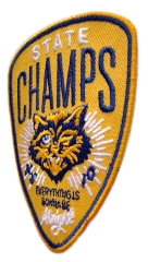 "State Champs" Wildcat Achievement Shield Patch-Right Side
