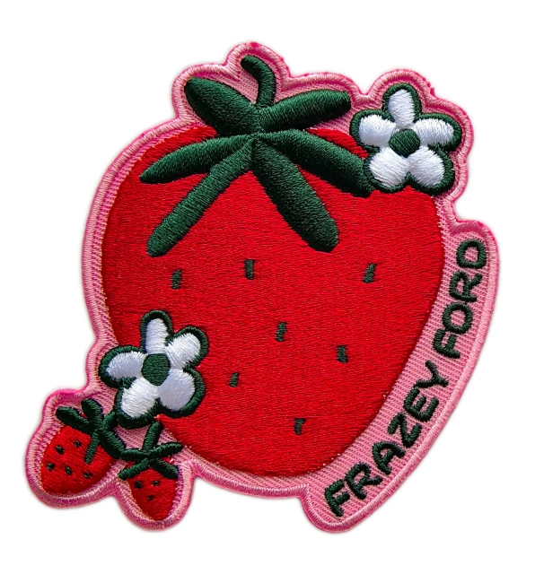 Strawberry "Frazey Ford" Custom Embroidered Patch-Front Side