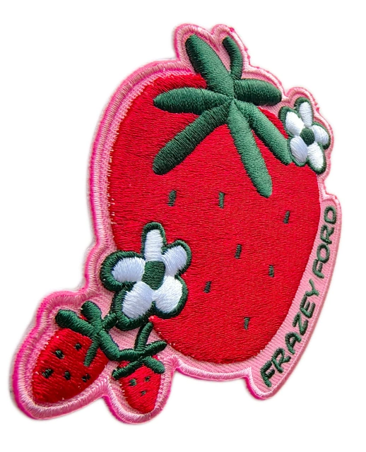 Strawberry "Frazey Ford" Custom Embroidered Patch-Left Side