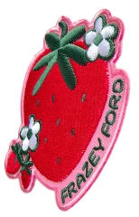 Strawberry "Frazey Ford" Custom Embroidered Patch-Right Side