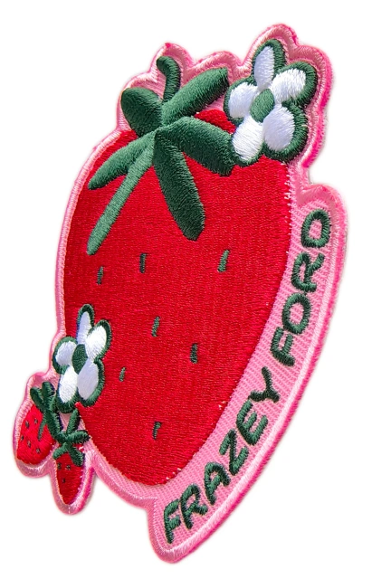 Strawberry "Frazey Ford" Custom Embroidered Patch-Right Side