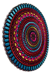 Colorful Circular Mandala Embroidered Patch-Left Side