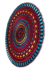 Colorful Circular Mandala Embroidered Patch-Right Side