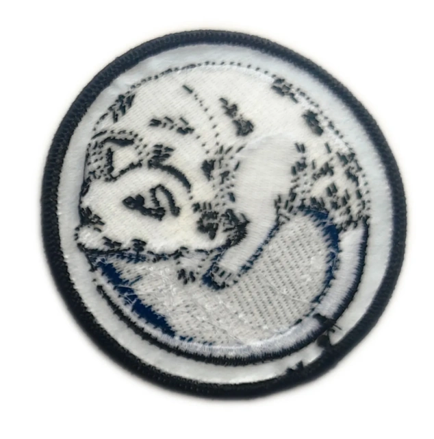 "Sleeping Dormouse" Travel & Rest Embroidered Patch-Back Side