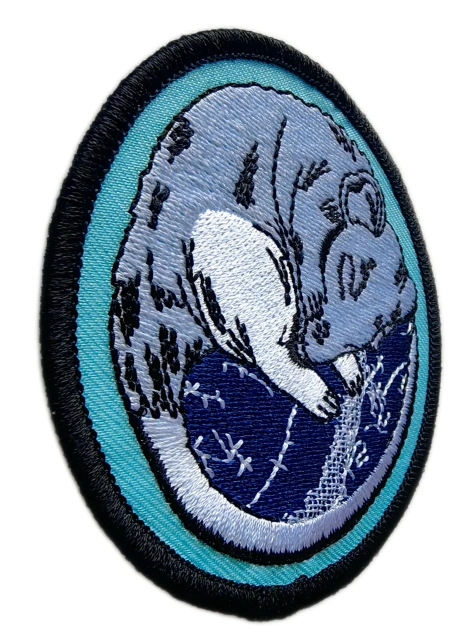 "Sleeping Dormouse" Travel & Rest Embroidered Patch-Left Side