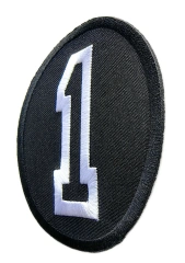 Classic Number 1 Varsity Style Embroidery Patch-Right Side