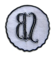 SB Monogram Script Custom Embroidery Patch-Back Side