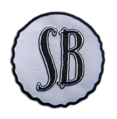 SB Monogram Script Custom Embroidery Patch-Front Side