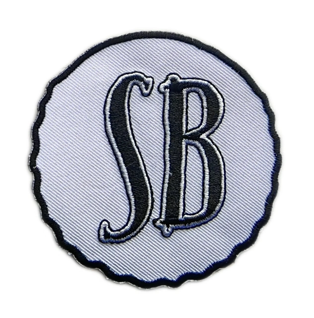 SB Monogram Script Custom Embroidery Patch-Front Side