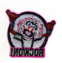 The Muppets/Sesame Street Animal "Rock On!" Embroidery Patch-Back Side