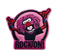 The Muppets/Sesame Street Animal "Rock On!" Embroidery Patch-Front Side