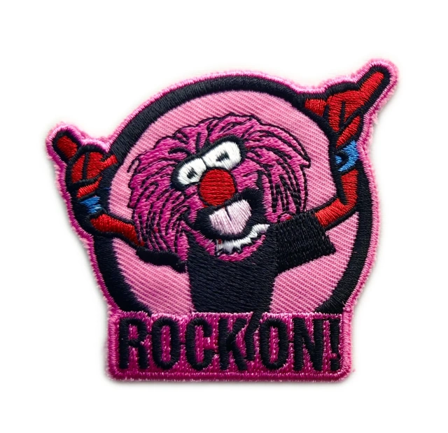 The Muppets/Sesame Street Animal "Rock On!" Embroidery Patch-Front Side
