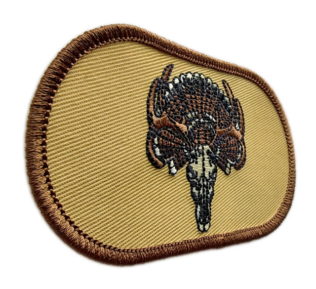 Wild Turkey Skull & Fan Hunting Embroidery Patch-Left Side