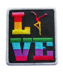 Rainbow "Love Dance" Embroidery Patch-Front Side