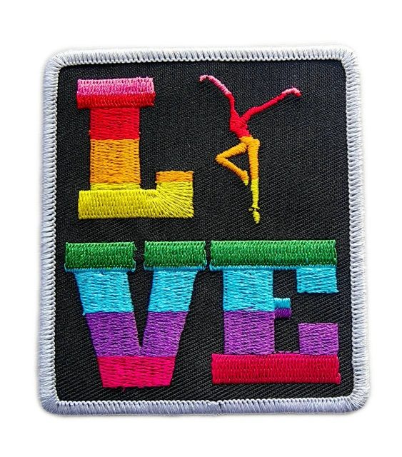 Rainbow "Love Dance" Embroidery Patch-Front Side