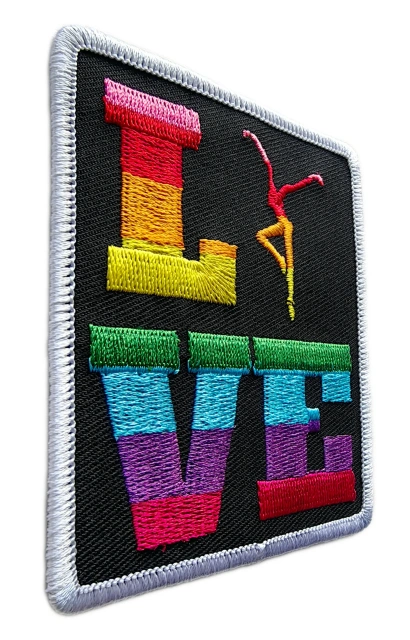 Rainbow "Love Dance" Embroidery Patch-Left Side
