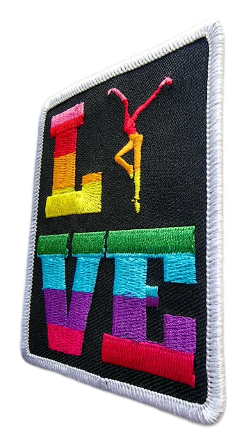 Rainbow "Love Dance" Embroidery Patch-Right Side
