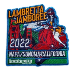 Lambretta Jamboree 2022 Commemorative Embroidered Patch-Front Side