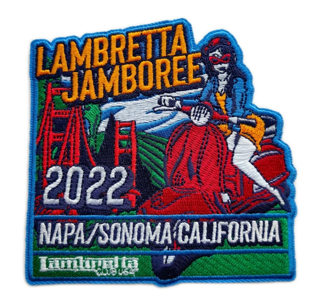 Lambretta Jamboree 2022 Commemorative Embroidered Patch-Front Side