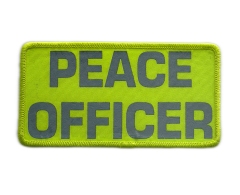 Reflective "Peace Officer" Printed Patch-Front Side