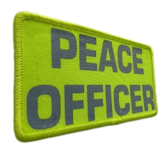 Reflective "Peace Officer" Printed Patch-Left Side