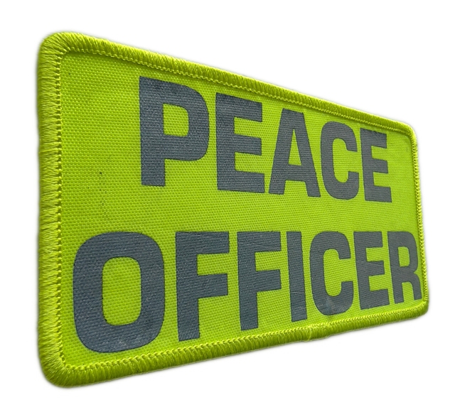 Reflective "Peace Officer" Printed Patch-Left Side