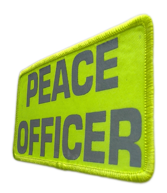 Reflective "Peace Officer" Printed Patch-Right Side