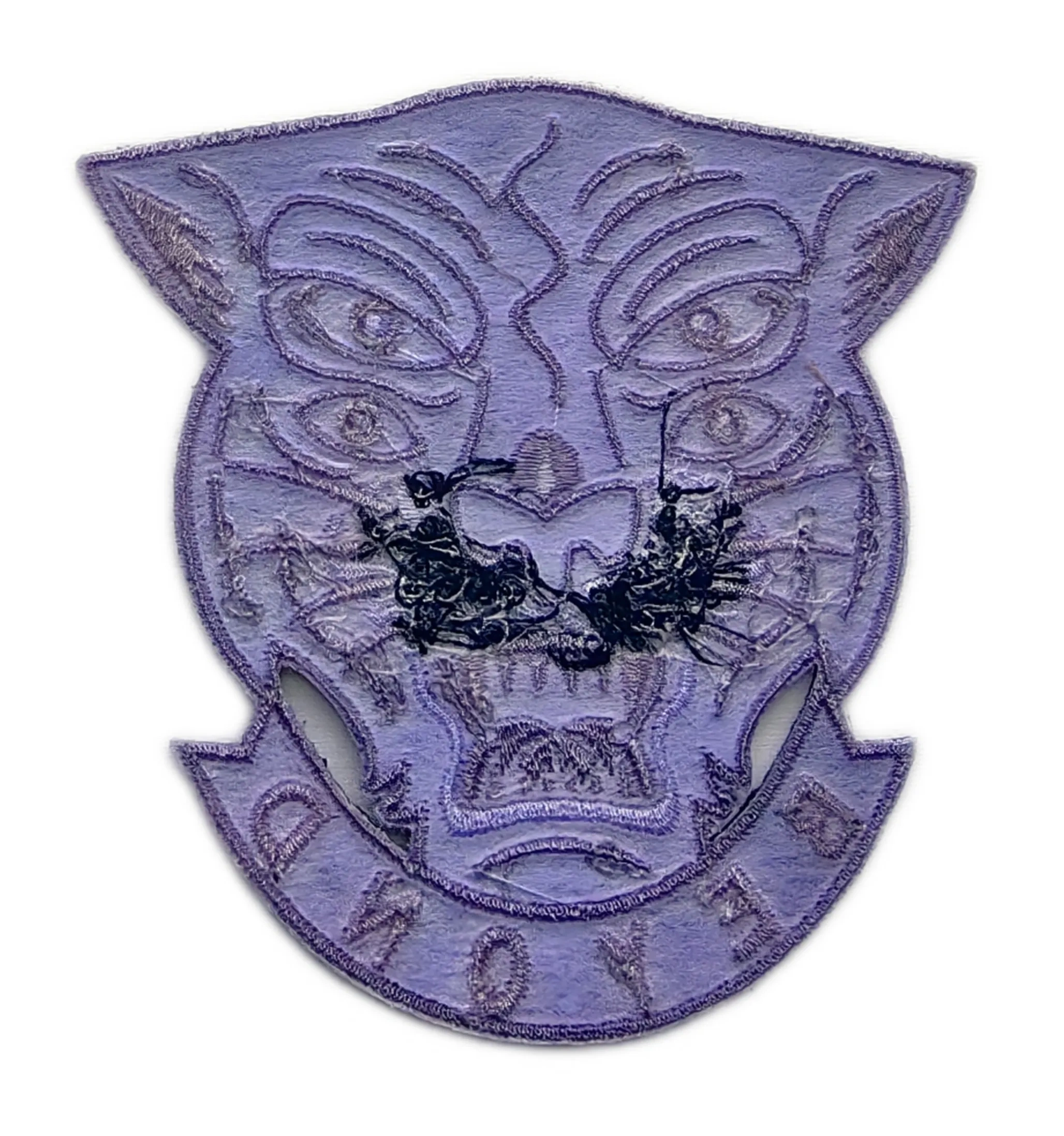 Beyond Panther Monotone Embroidery Patch-Back Side