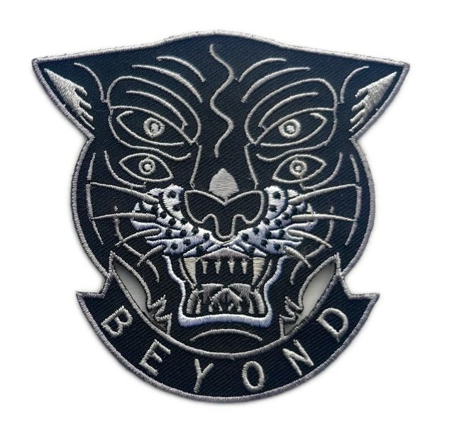 Beyond Panther Monotone Embroidery Patch-Front Side