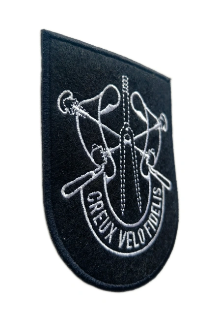 Creux Velo Fidelis Embroidered Patch – Cycling-Inspired Military-Style Insignia-Left Side