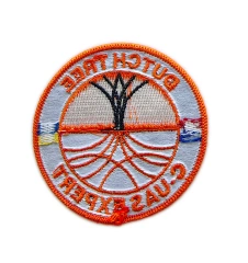 "Dutch Tree" C-UAS Expert Embroidered Morale Patch – Orange & Black Design-Back Side