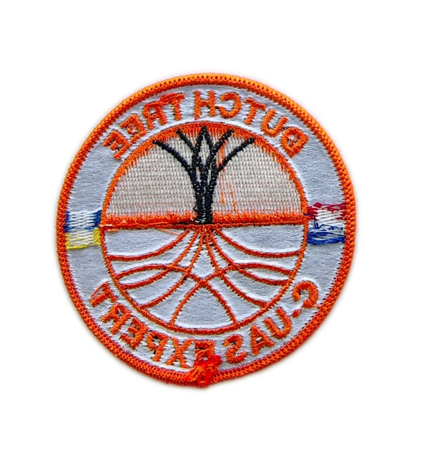 "Dutch Tree" C-UAS Expert Embroidered Morale Patch – Orange & Black Design-Back Side