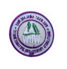 West Highland Way (WHW) Embroidered Patch – Purple & Green Trail Logo-Back Side
