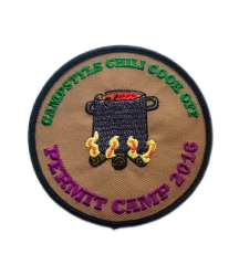 Campstyle Chili Cook Off 2016 Embroidered Patch – Permit Camp Commemorative Badge-Front Side