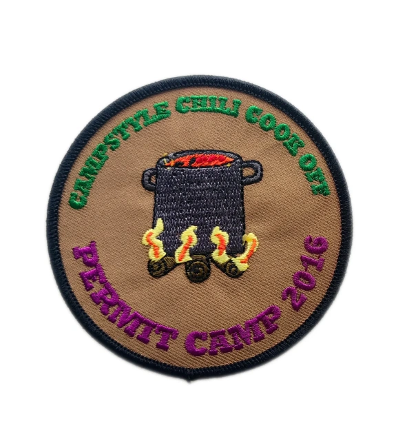 Campstyle Chili Cook Off 2016 Embroidered Patch – Permit Camp Commemorative Badge-Front Side