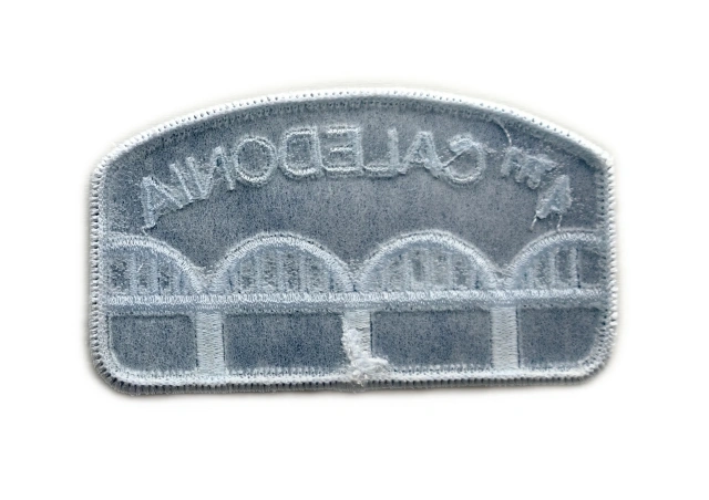 4th Caledonia Scouting Group Embroidered Patch – Blue & White Bridge Design-Back Side