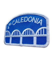 4th Caledonia Scouting Group Embroidered Patch – Blue & White Bridge Design-Right Side