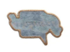 Penrod Woven Patch – Vintage Script Speech Bubble Design-Back Side