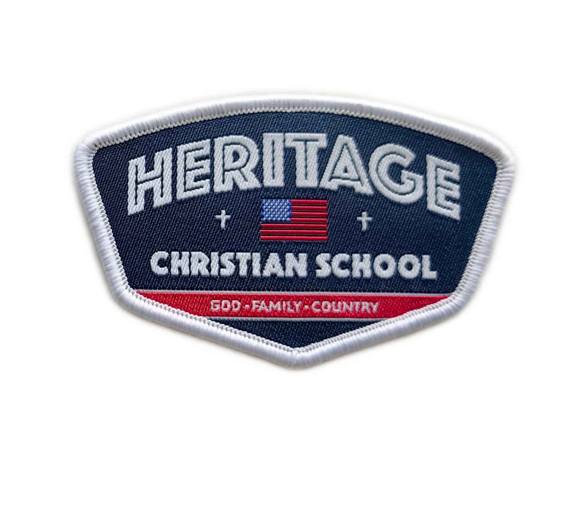 Heritage Christian School Woven Patch-Front Side