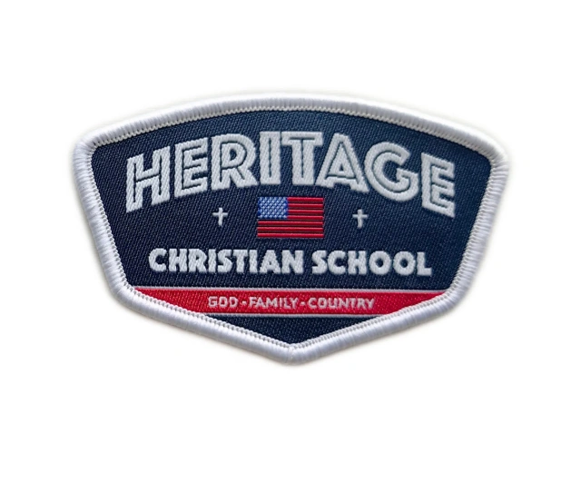 Heritage Christian School Woven Patch-Front Side