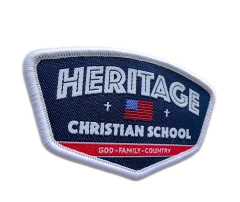 Heritage Christian School Woven Patch-Left Side